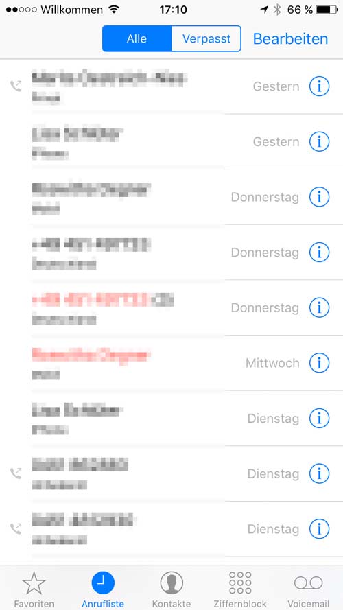 iPhone Nummer blockieren - Schritt 2