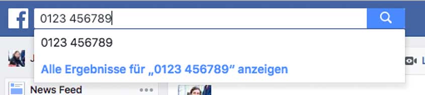 Facebook Handynummer-Rückwärtssuche