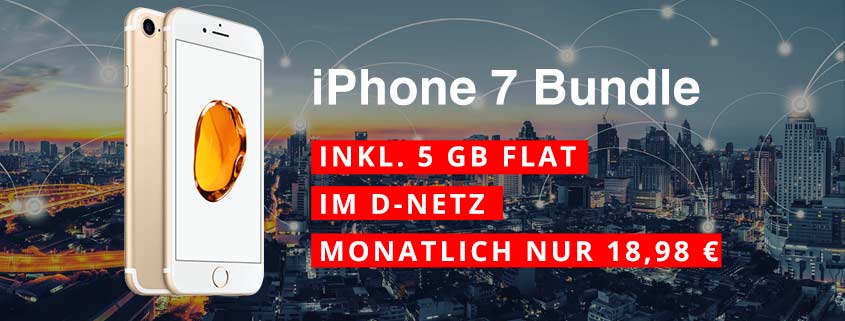 iPhone 7 + 5 GB Flat für 18,98 Euro