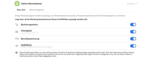 Facebook Deine Informationen