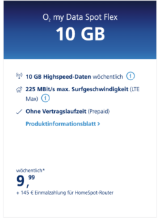 O2 HomeSpot Flex Tarif