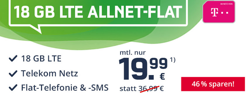 Neue Telekom Tarife - Allnet-Flat im besten Netz der Telekom ab 14,99 € im Monat